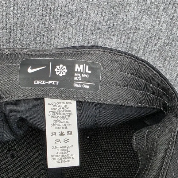 Disney Parks Hat Cap Mens Nike Strap Back Medium Large Black Mickey Dri Fit Golf - Picture 8 of 11